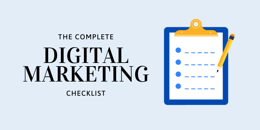 Checklist For Digital Marketing